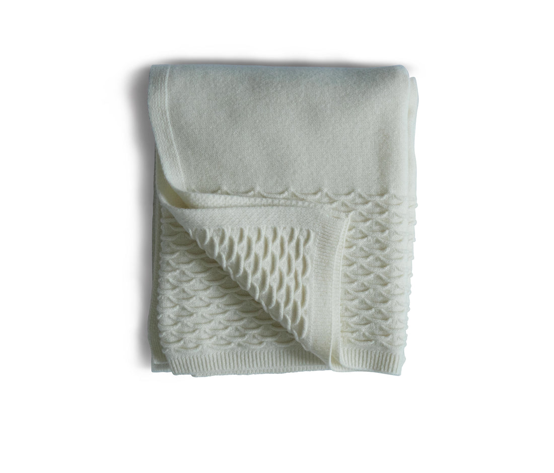 Baby Blanket Knit Scallops