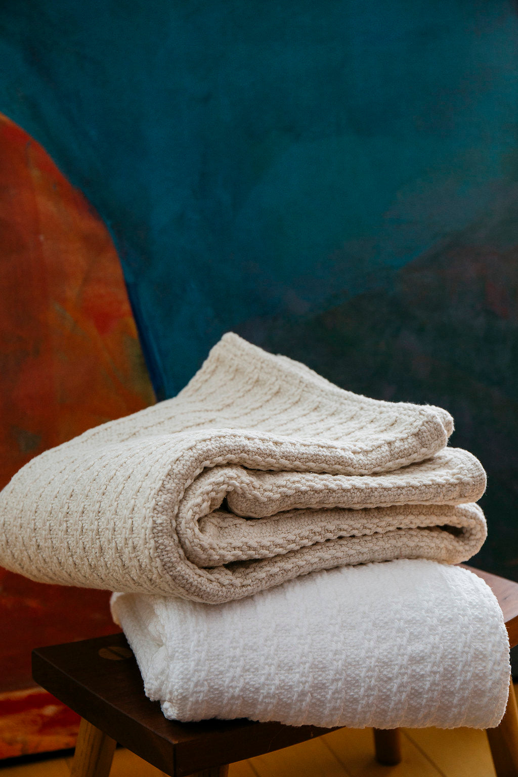 Luxury Bedding, Blankets Throws Cotton Cable Knit Baby Blanket